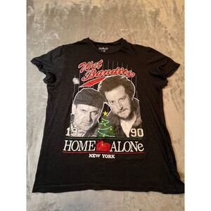 Home Alone Wet Bandits T-Shirt Mens Large Gray Graphic Tee Harry Marv 1990 NY
